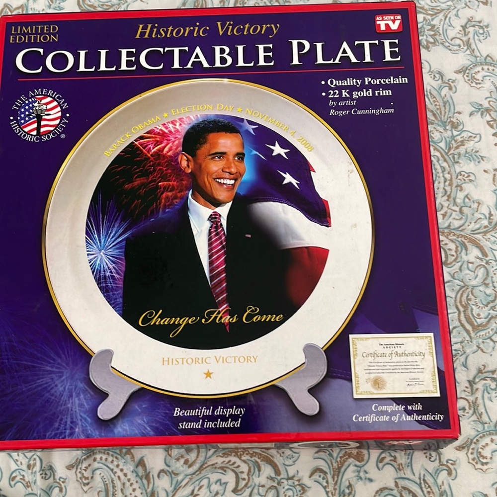Barack Obama Plate
